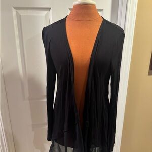 Elle Medium Black Open Front Cardigan